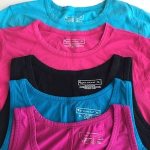 Lot of 5 workout shirts (2 t's & 3 tanks) XL